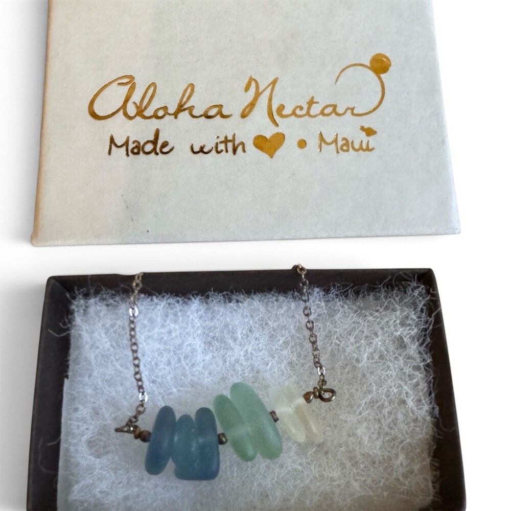 Aloha Nectar Necklace Sea Glass Bar Pendant